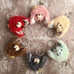 王冠垂れ耳ワンちゃん　リールキーホルダー　バッグベルト付　限定6個