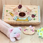 ぶたちゃん🐽ペンケース＆ティッシュケース＆キーホルダー