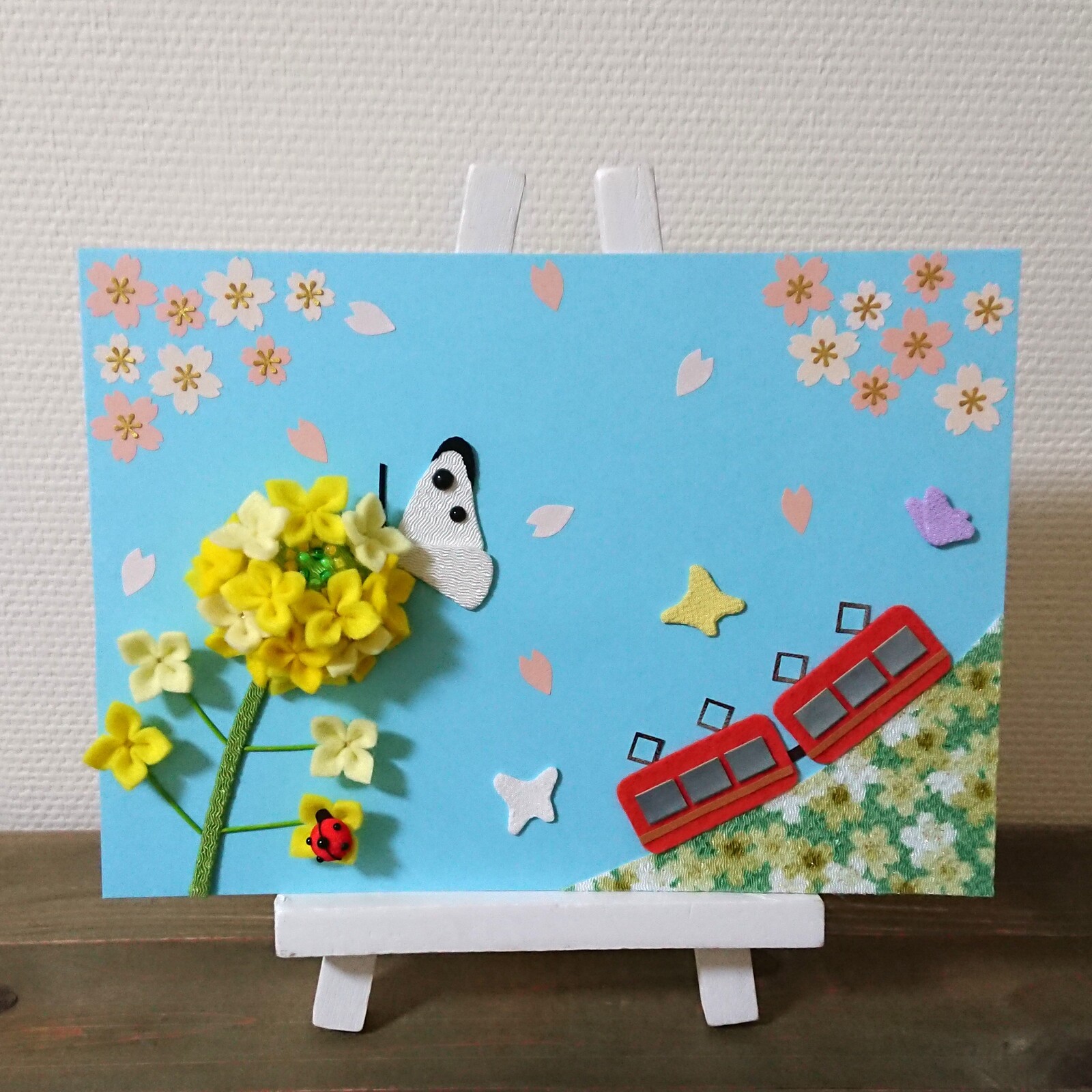 ミニ座布団 麻の葉柄 10cm角 4枚セット 置物用 - Adeliae'S