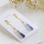 お花のスティックロングピアス/イヤリング