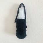 [受注制作]ぽこぽこドット　ブラックのアルコールスプレーボトルホルダー　30ml