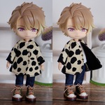 豹柄風2　袖まくりカーディガン（ねんどろいどどーるオビツ11共有サイズ）