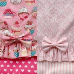 【ｊ様ご予約品】★通園通学グッズ１１点☆カップケーキ柄ライトピンク＆サントマリー柄ピンク★