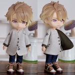 生成×紫の実　袖まくりカーディガン　（ねんどろいどどーるオビツ11共有サイズ）