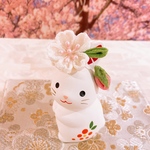桜♡つぼみ耳飾り【白桜×ピンクつぼみ】