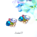 紫陽花＊ビジュー＊イヤリング