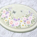 ご予約品❤花と蝶のプレート（ワイドエッジオーバル）