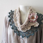 春夏・かぶるだけのミニスヌード風・青緑②・18M