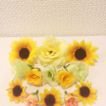 結婚式 など 造花 髪飾り