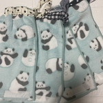 ふわふわタオルエプロン4枚セット/パンダ🐼グリーン