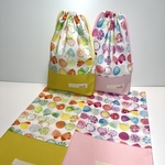 nailtips_to_mo_さまオーダー品　2点セット 40㎝×60㎝小学生向けランチョンマットと給食袋×2