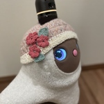 ラボット帽子　赤お花