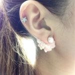 2way petal pierce☆petite rose☆pink