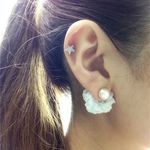 2way petal pierce☆petite rose☆powder blue