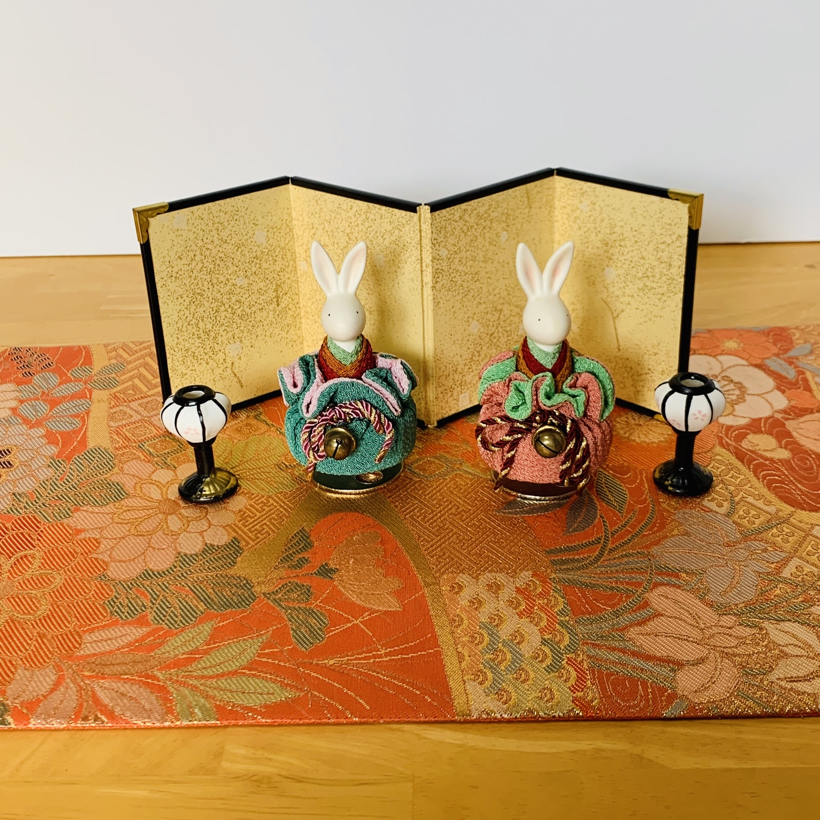 👘正絹 佐賀錦❣️帯 タペストリー 兼 テーブルセンター 中