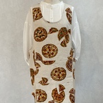 【半額セール】【すっぽりかぶれる】ピザ柄エプロン（丈短め）