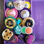 主役級ꪔ̤̮‪♡ミニデカポップリング💍🎀アンティークボタンの指輪