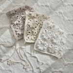 flower motif bonnet  ベビーボンネット･かぎ針編みボンネット