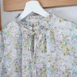 【期間限定SALE♡4/3まで】リバティ＊フリルネックブラウス（9号)