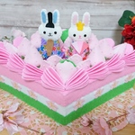 「06105181さまオーダー品♪」うさぎ年のひな祭りケーキ♪