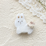 ‎𓊆 再販𓊇うさぎさんとふわもこしっぽのブローチ