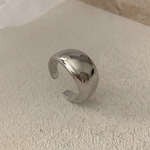 《再入荷》silver925 リング ぽってり ボリューム 幅広 重ね付け シルバーリング シルバー925  オープンリング カフリング デザイン【R-056】