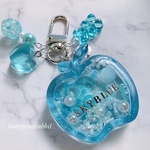 スカイブルーのりんごちゃんシェイカーキーホルダー   SKYBLUE♡