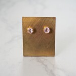 ピンクアメジストの５ミリピアス／大粒／２月誕生石／サージカルステンレス／つけっぱなし