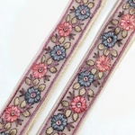 スマホショルダー　スマホストラップ　ショルダーストラップ　ネックストラップ　インド刺繍　花模様　038