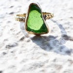 【13～14号】ビーチグラス laulea ring /シーグラスリング