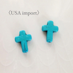 〈USA import〉イミテーションターコイズビーズ クロス（8個 ）