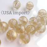 SALE〈USA import〉ゴールドグリッター アクリルビーズ (8個)