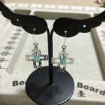 アマゾナイトクロスピアス