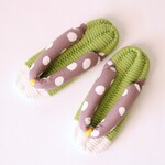布ぞうり Mサイズ 抹茶 あずきドット 布ぞうり 布草履 緑  #minne_new