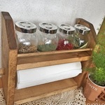 感謝価格＊D12cm  2段kitchen paper shelf 全茶 キッチンペーパー スパイスラック奥行き12cm