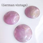 〈German vintage〉 ライトピンク×ゴールド マーブル アクリルカボション (3個)