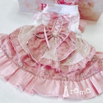 クラシカルワンピース❣️ナチュラル　ピンクカラー　可愛いふんわりワンピース　犬服　犬ワンピース　犬記念日　誕生日　イベント