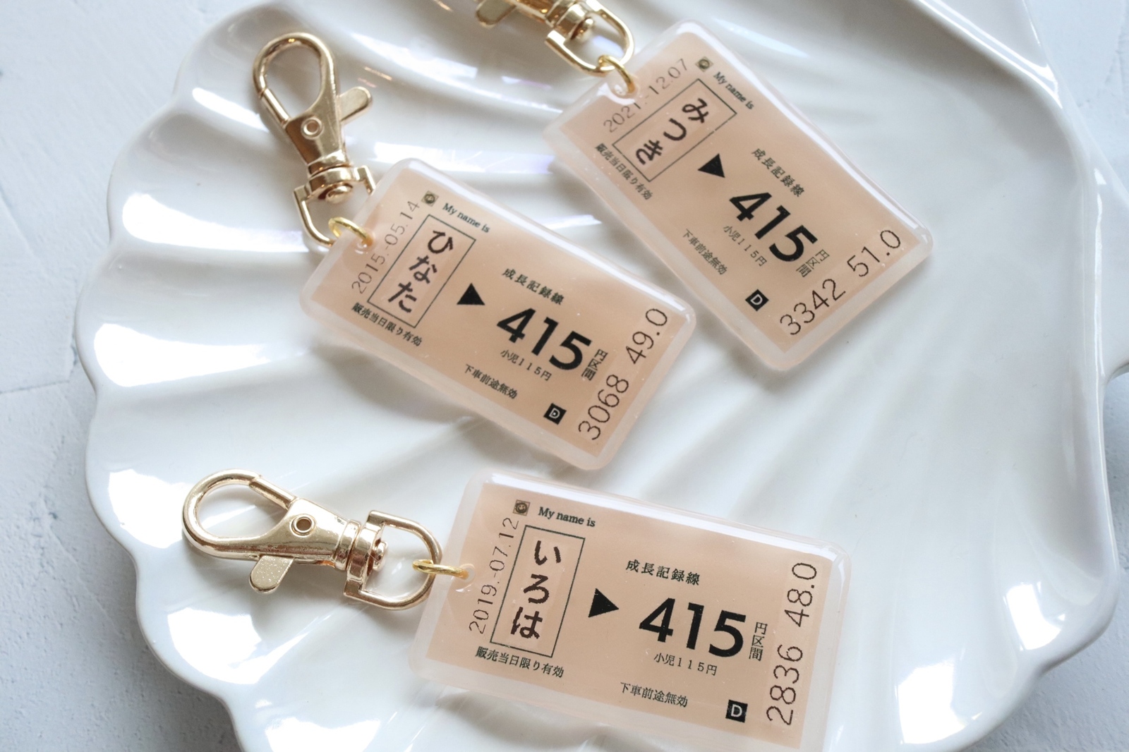 切符風出生キーホルダー - DMG styLe | minne byGMOペパボ 国内最大級