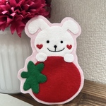 再販9★うさぎといちごの名札
