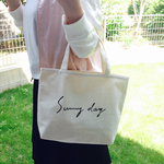 Sunny day Mサイズ ロゴトートバッグ
