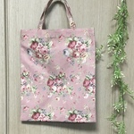 重宝するお手軽トートバッグ・サブバッグ・手提げバッグ《ヴィンテージローズ🌹ピンク》A4サイズ
