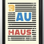 12372■ポスター　絵画　A3サイズ　『バウハウス　BAUHAUS』　アート　イラスト　デザイン　上級マット紙採用　北欧
