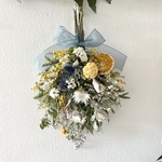 ミモザの春スワッグ　　ドライフラワー　誕生日プレゼント  引っ越し祝い　記念日　ギフト
