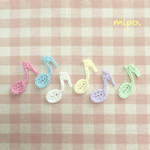 【6色セット】パステルカラーの可愛い音符モチーフ
