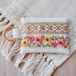 インド刺繍のミニポーチ
