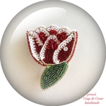 Tulip 〜Coup de Coeur 〜ビーズ刺繍ブローチ
