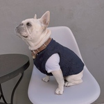 オーダー犬服 ロープ柄 裏地フリース アウターベスト