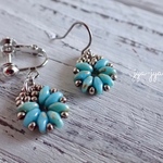 beads earrings - Blue turquoise