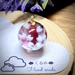 レジンペンダント まん丸 桜 20mm