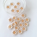 4pcs ＊ デイジー フラワー  お花パーツ 18mm (ホワイト)（0386）